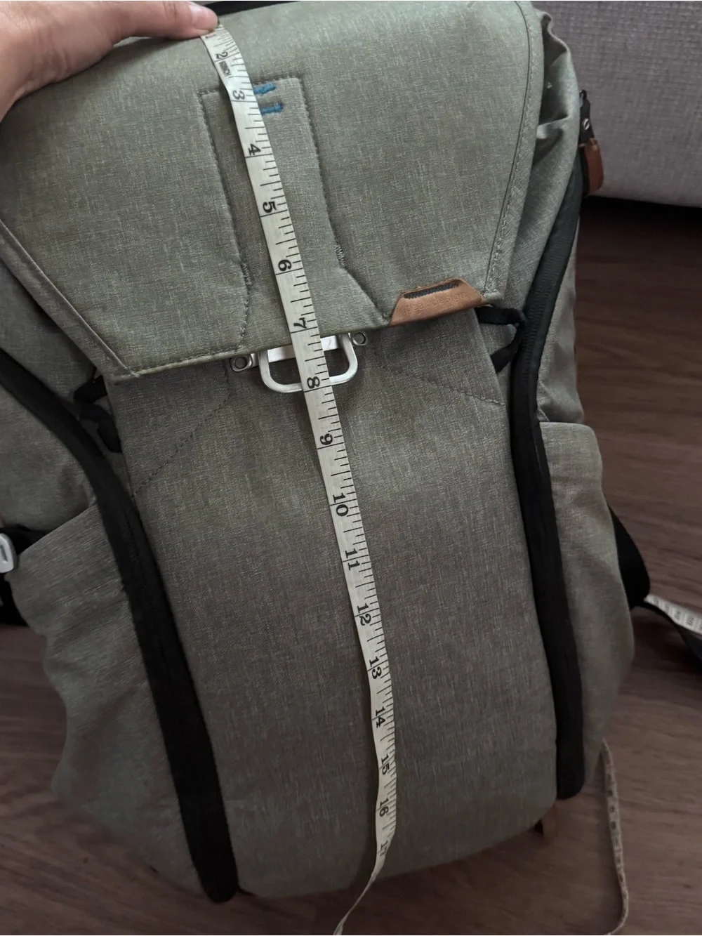 Peak design Men's Gray the everyday 20L Backpack with Leather Trim